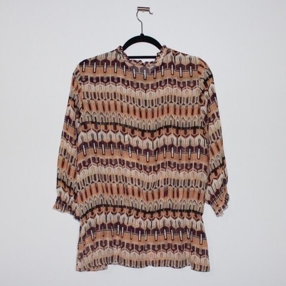 Apt. 9 Multi-color chiffon Blouse Size Large - Picture 2 of 3